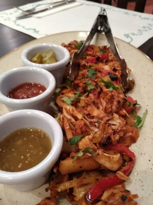 Fajitas de jack fruit at Vegania in Madrid