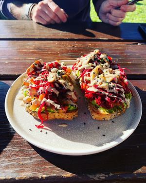 Andrew’s breakfast  at Paseyo in Mullumbimby