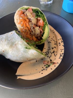 Tempeh wrap  at Paseyo in Mullumbimby