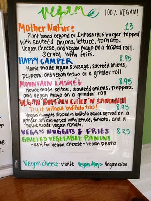 Vegan Menu at Airline Grill - Food Stall in Pomfret