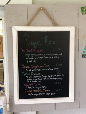 vegan specific menu!! at Airline Grill - Food Stall in Pomfret
