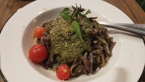 Yummy pesto pasta at All You Eat is Love in Chiang Mai