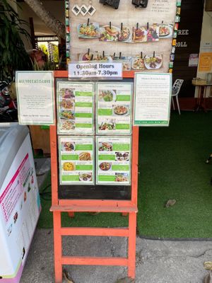 Menu  at All You Eat is Love in Chiang Mai