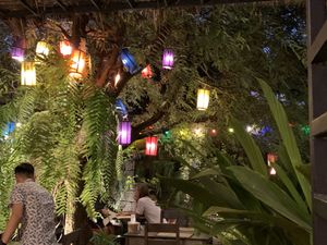 Excellent night lighting and atmosphere... at All You Eat is Love in Chiang Mai