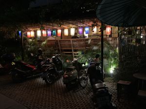 Beautiful lights at All You Eat is Love in Chiang Mai