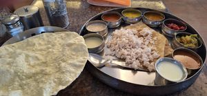 Thali meal at Arya Nivas in Thiruvananthapuram
