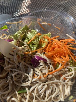 Tempeh buckwheat noodle salad   at Choice Health Bar in Paia