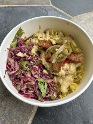 Benny-mac loco moco  at Choice Health Bar in Paia