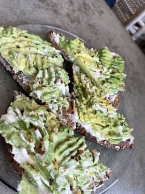 The rosemary cheese was just the right amount of rosemary for the avocado toast.  at Choice Health Bar in Paia