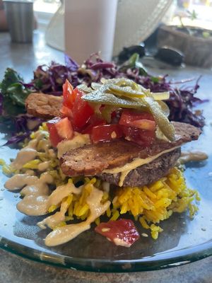 Benny Mac Loco Moco at Choice Health Bar in Paia