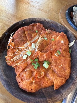 Kimchi jeon vegan option  at Seoul Vibe in Koh Phangan