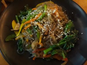 Sweet potato noodles (japche) at Seoul Vibe in Koh Phangan