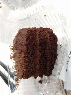 Chocolate cake at Marché Tau  in Blainville