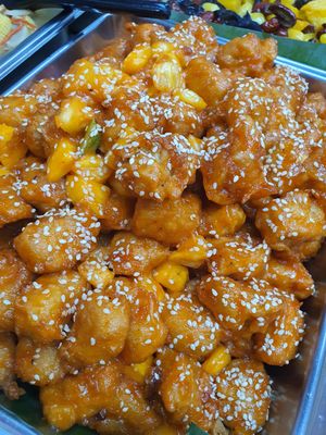 Sweet and sour chicken ~ 27/3/21 at Lu Shun Vegetarian Food Stall 炉顺素食缘 in Central Singapore