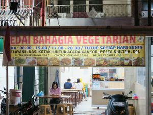 storefront with signage at Kedai Bahagia in 