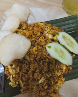 nasi goreng tom yum at Kedai Bahagia in 