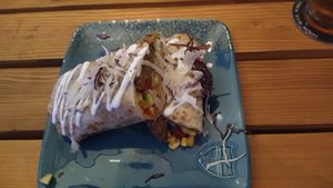 Falafel buritto vegan at King's Caffe in Malinska