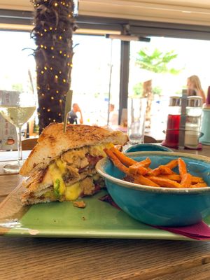 Vegan sandwich tripleta at King's Caffe in Malinska