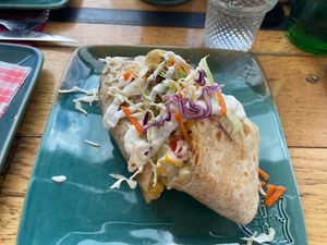 Vegan burrito con falafel   at King's Caffe in Malinska