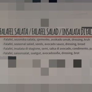 falafel salad at King's Caffe in Malinska