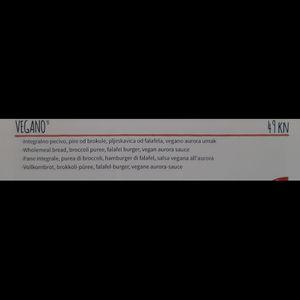 vegan burger at King's Caffe in Malinska