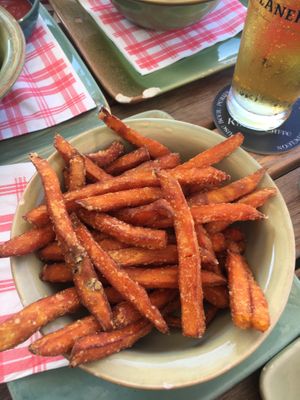 sweet potato fries  at King's Caffe in Malinska