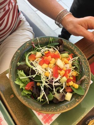 small colourful salad, probably vegan  at King's Caffe in Malinska