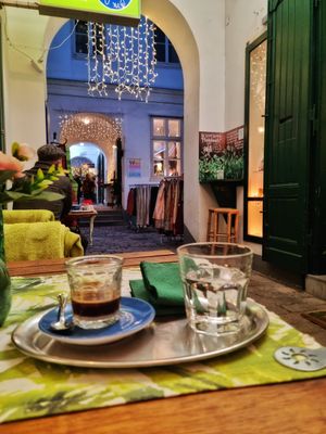 Nice coffee at My Secret Garden Cafe in Vienna