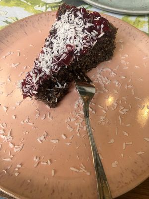 Vegan taart   at My Secret Garden Cafe in Vienna