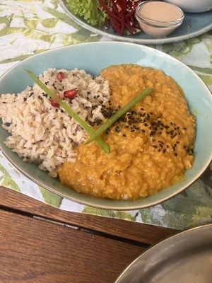 Vegan dahl   at My Secret Garden Cafe in Vienna