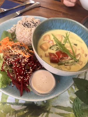 Vegan curry   at My Secret Garden Cafe in Vienna