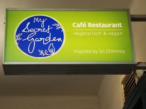Sign at My Secret Garden Cafe in Vienna