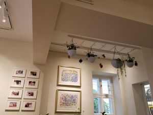 Art inside the cafe at My Secret Garden Cafe in Vienna