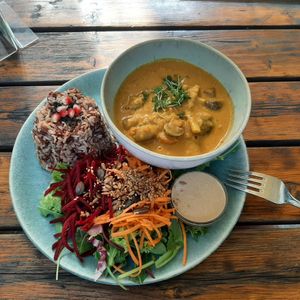 Peanut curry, very delicious :) at My Secret Garden Cafe in Vienna