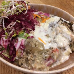 Vegan and gluten-free moussaka at My Secret Garden Cafe in Vienna