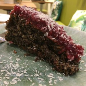 Cake with poppyseeds and nuts (not vegan) at My Secret Garden Cafe in Vienna