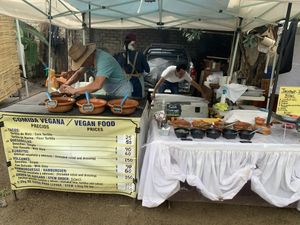 All vegan   at Mercado del Pueblo in Sayulita