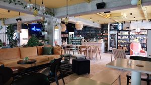 Inside at bistro ZDRAVO in Sarajevo