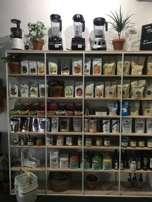 Retail shelf at bistro ZDRAVO in Sarajevo