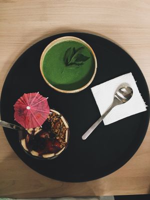 Spinach soup at bistro ZDRAVO in Sarajevo