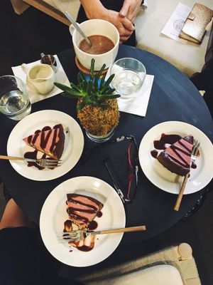 Pinda cake, choco pb strawberry at bistro ZDRAVO in Sarajevo