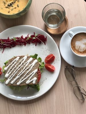 ‘Tuna’ salad sandwich at bistro ZDRAVO in Sarajevo