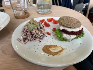 Given that this is a raw burger, it’s very healthy and quite tasty. The portion isn’t very big but it’s enough. I had a spinach soup and this burger and I was full. at bistro ZDRAVO in Sarajevo