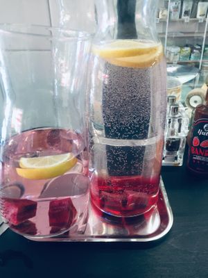 Drinking water at bistro ZDRAVO in Sarajevo