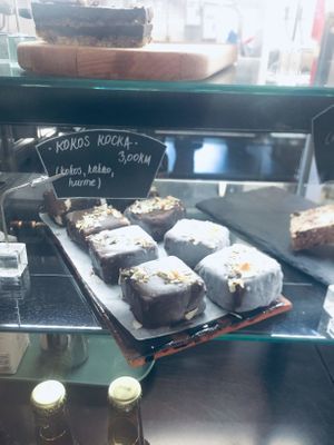 raw vegan dessert at bistro ZDRAVO in Sarajevo