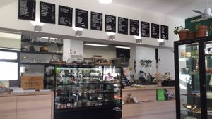 the counter at bistro ZDRAVO in Sarajevo