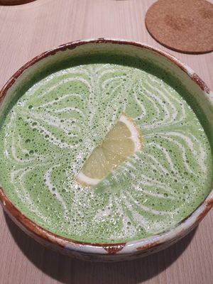 Spinach soup at bistro ZDRAVO in Sarajevo