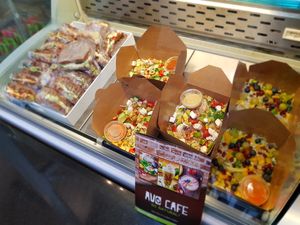 A lots of vegan and vegetarian salads and sanwiches are ready to go! :) at Avo Cafe in Waterford