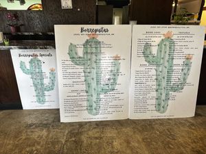 Menu   at Borreguitas in Pomona