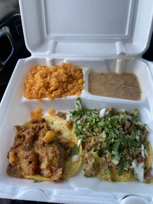 Taco Lunch Plate (Super Satisfying and YUMMY)  at Borreguitas in Pomona